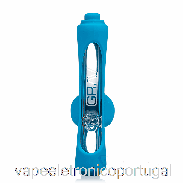 Vape Eletronico Grav Mini Rolo Compressor Com Pele De Silicone Azul